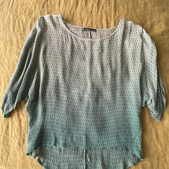 Gypsy05 Silk Green Ombré Blouse XS - Picture 3 of 6